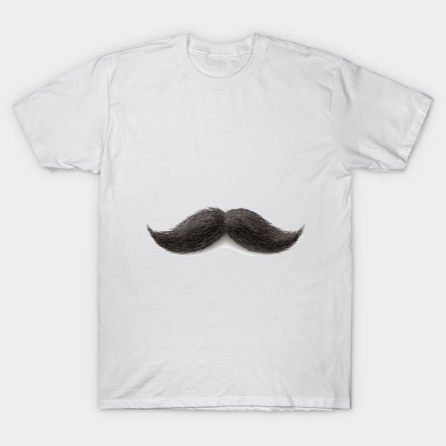 Black mustache T-Shirt by dodgerfl